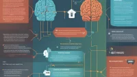 nfographic showing two brain hemispheres connected by digital security elements and a house icon in the middle