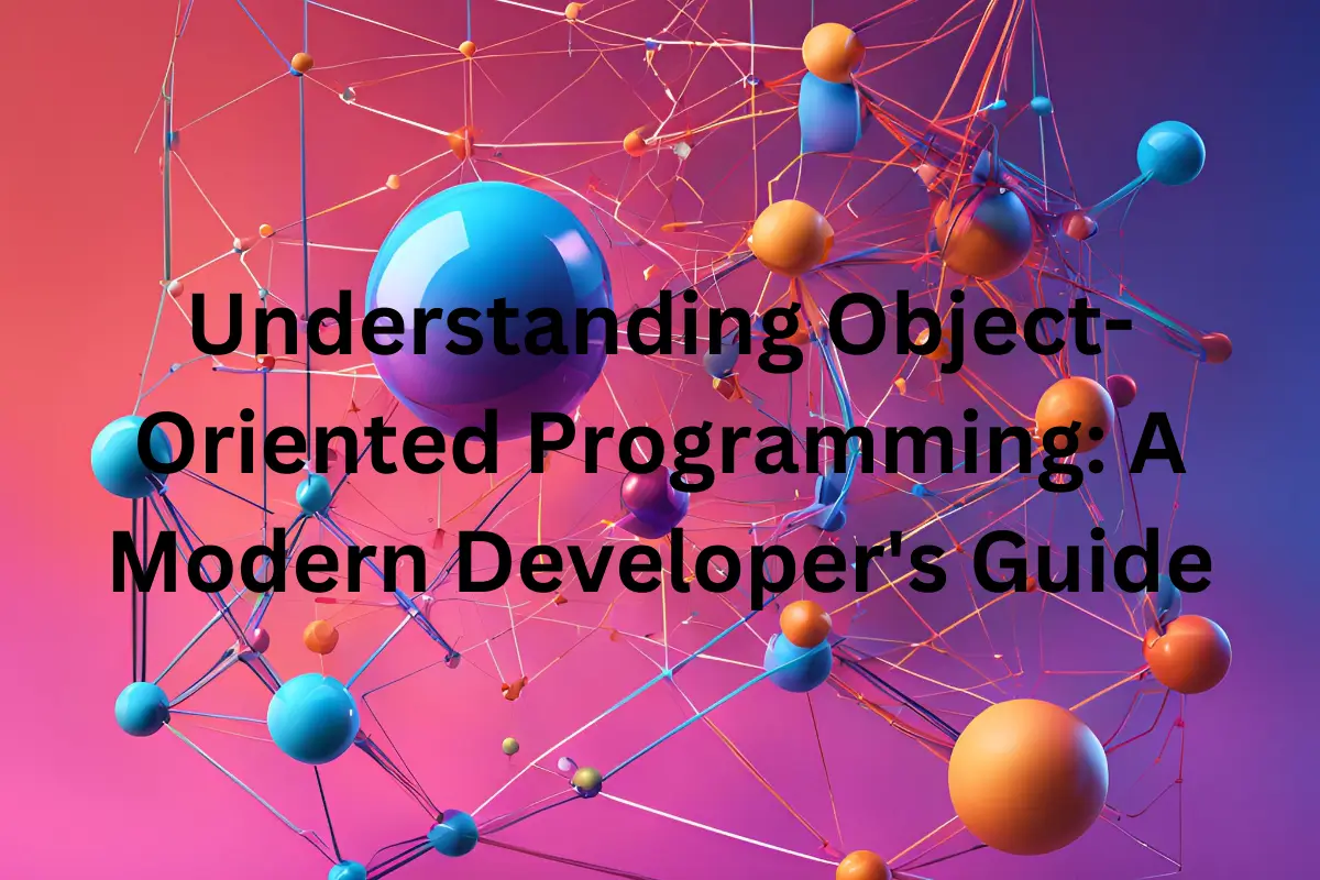 Object-Oriented Programming concept visualization showing interconnected objects and classes